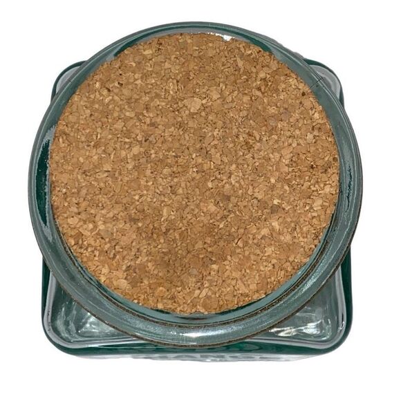 Dad’s Spare Change Jar Cork Lid Thick Clear Glass Made in Spain 5”x5”x7” READ - Picture 4 of 6